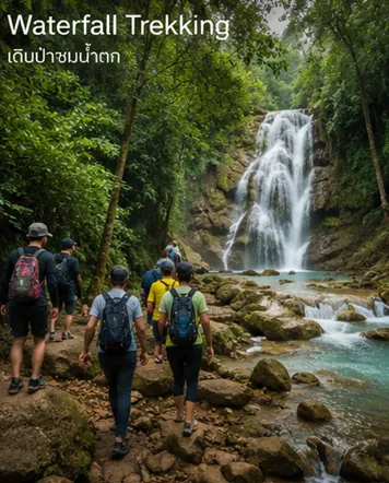 Waterfall trekking near Vang Vieng